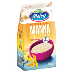 MELVIT Kasza manna blysk waniliowa 12x400g